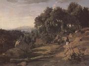 Jean Baptiste Camille  Corot Vue pres de Volterra (mk11) oil painting artist